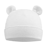 PESAAT Newborn Hospital Hat 0-12Months Preemie Boys Girls Beanie Solid Infant Baby Hats Autumn Winter (White, 0-6 Months)